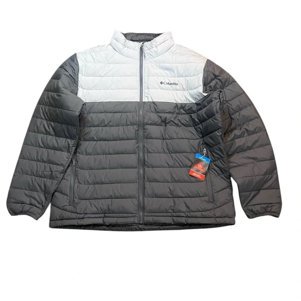 Columbia Men’s XXL Powder Lite Insulated Jacket 169800 Puffer Grey/white